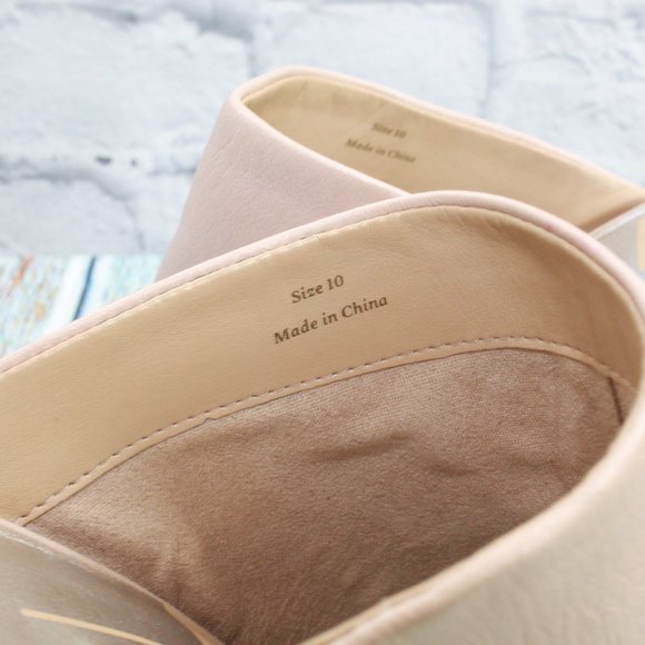 Dolce Vita Caley Pink Leather Wood Block Slip On Heel Mule Size 10 - Picture 7 of 9